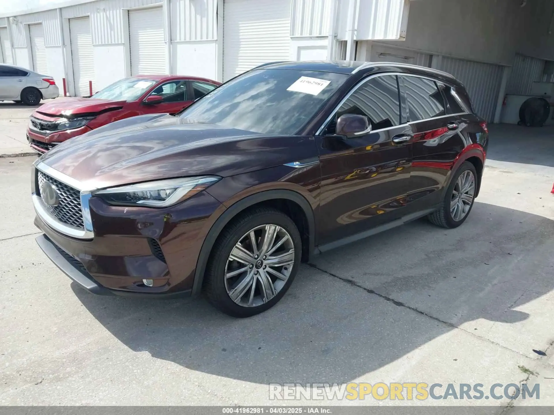 2 Photograph of a damaged car 3PCAJ5M15LF100778 INFINITI QX50 2020
