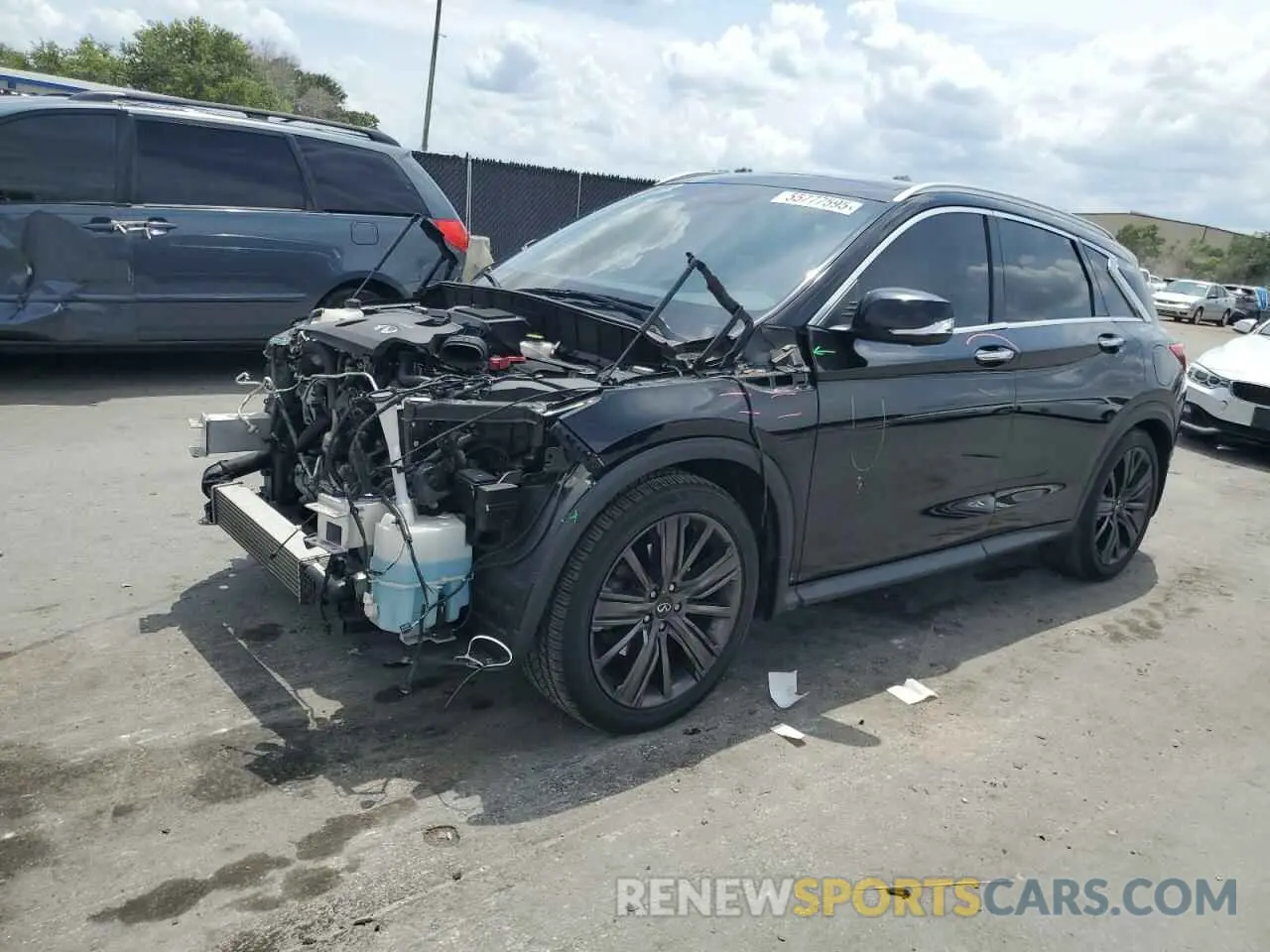 1 Photograph of a damaged car 3PCAJ5M15LF110663 INFINITI QX50 2020