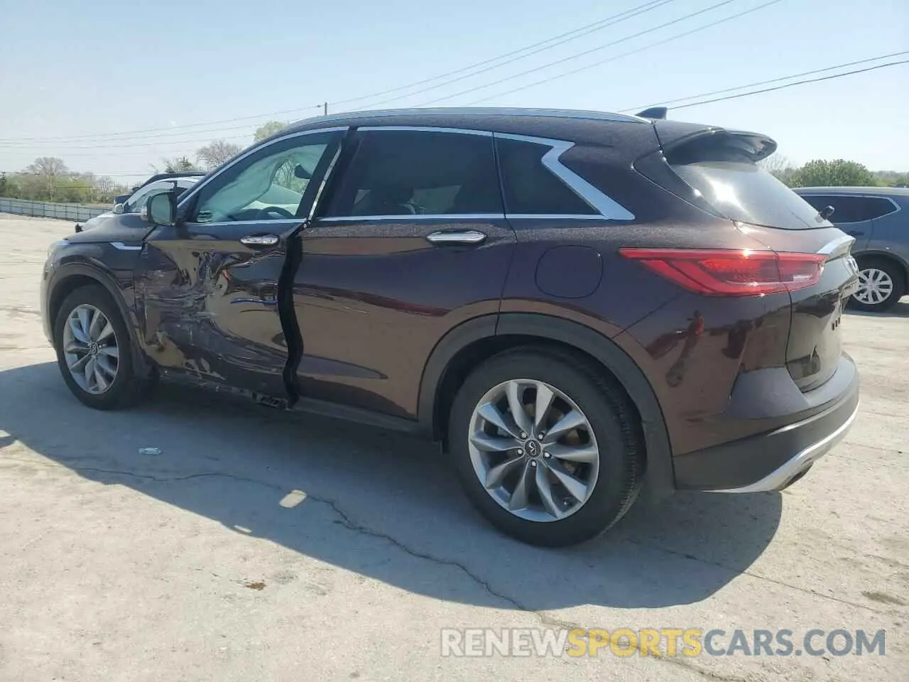 2 Photograph of a damaged car 3PCAJ5M19LF103344 INFINITI QX50 2020