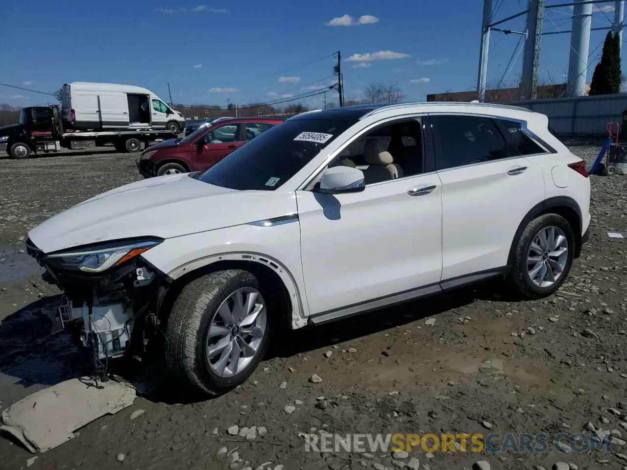 1 Photograph of a damaged car 3PCAJ5M30LF113018 INFINITI QX50 2020