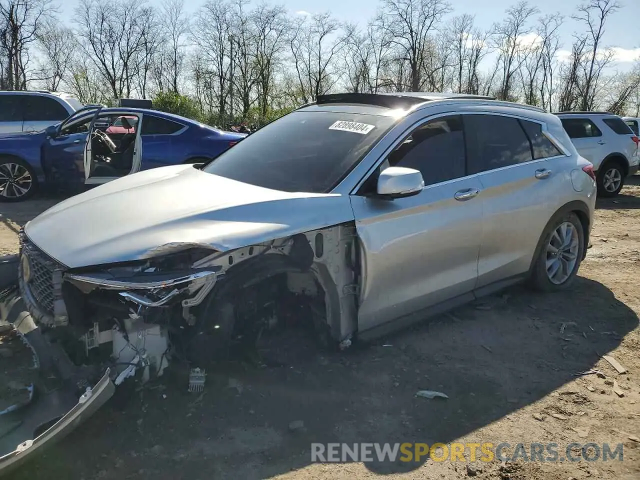 1 Photograph of a damaged car 3PCAJ5M30LF121247 INFINITI QX50 2020