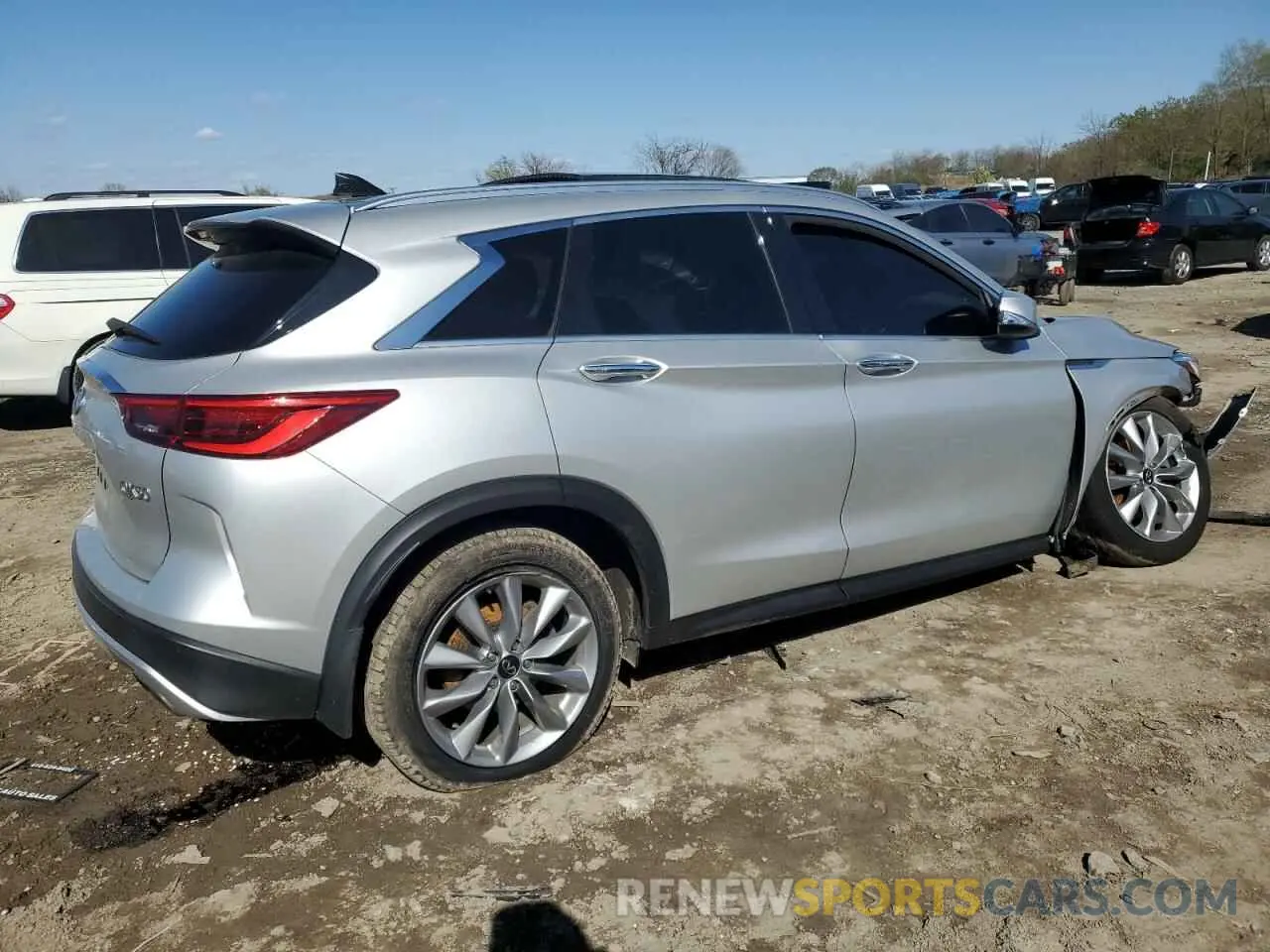 3 Photograph of a damaged car 3PCAJ5M30LF121247 INFINITI QX50 2020