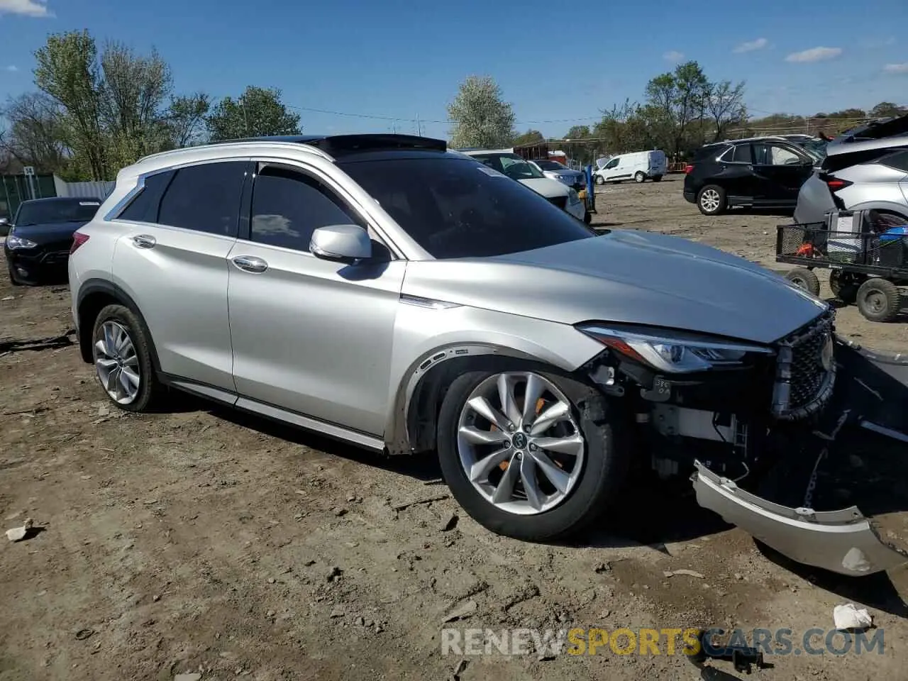 4 Photograph of a damaged car 3PCAJ5M30LF121247 INFINITI QX50 2020