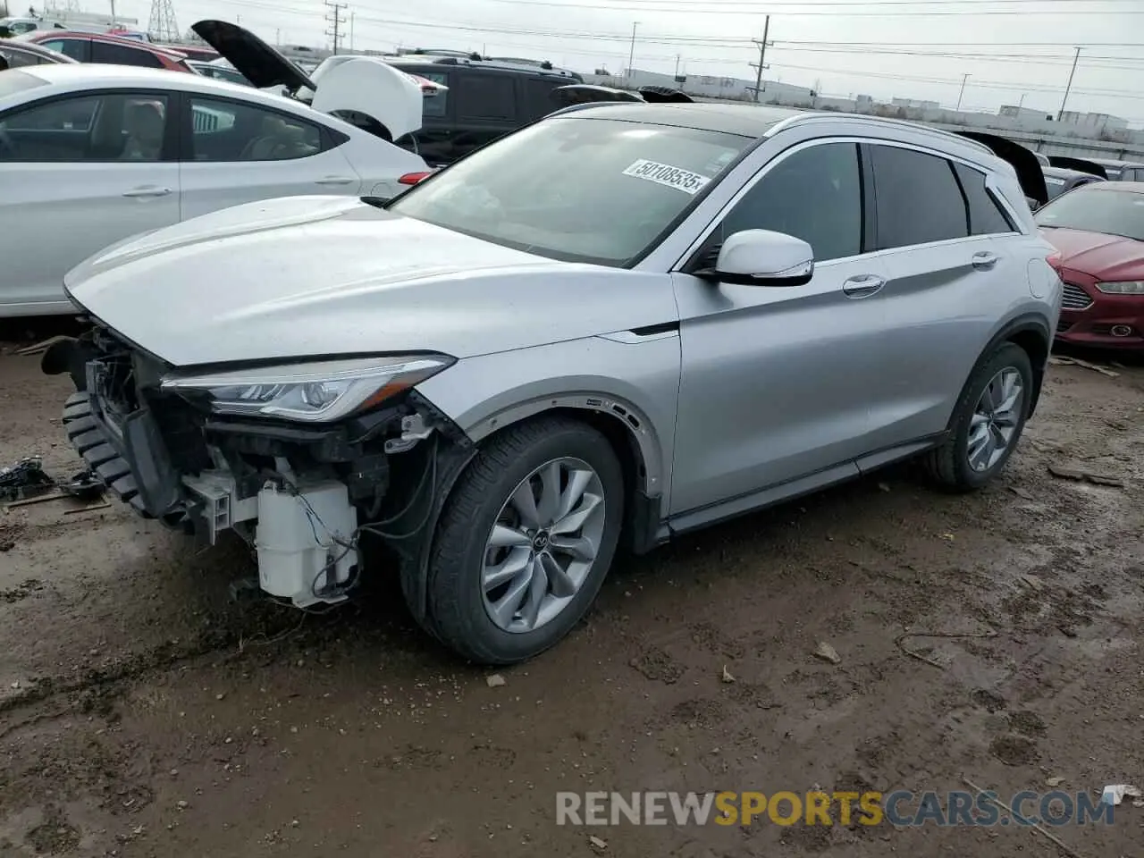 1 Photograph of a damaged car 3PCAJ5M31LF102934 INFINITI QX50 2020