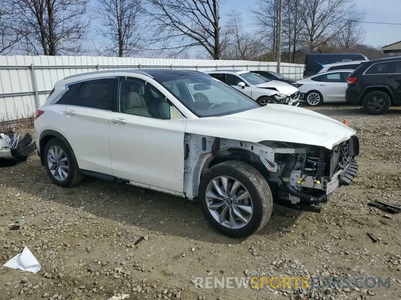 4 Photograph of a damaged car 3PCAJ5M31LF111455 INFINITI QX50 2020