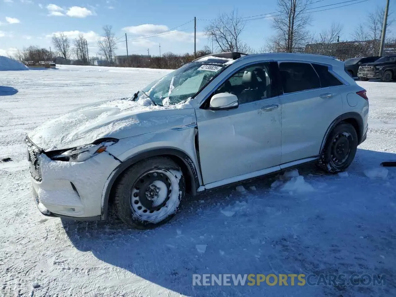1 Photograph of a damaged car 3PCAJ5M33LF114454 INFINITI QX50 2020