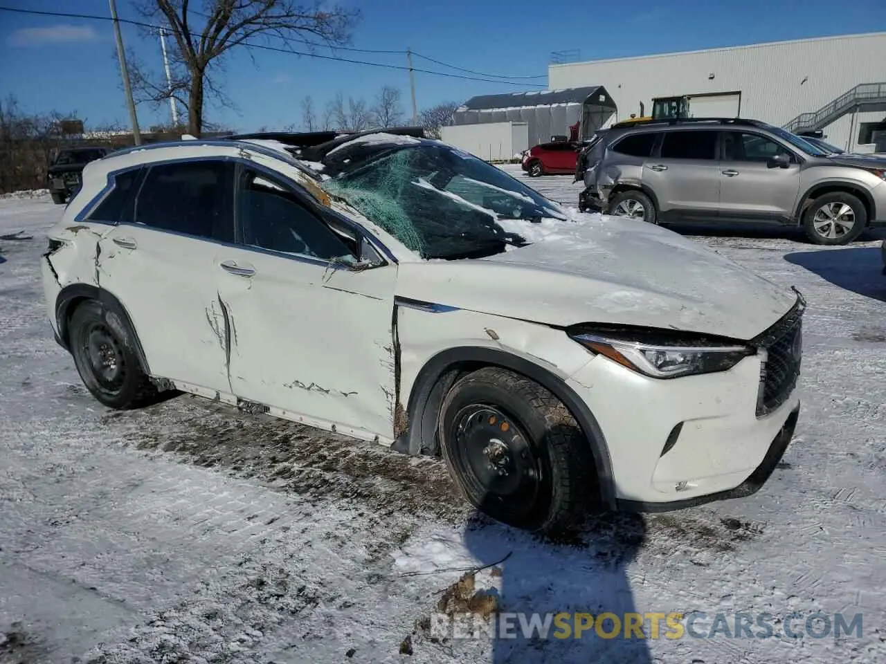 4 Photograph of a damaged car 3PCAJ5M33LF114454 INFINITI QX50 2020