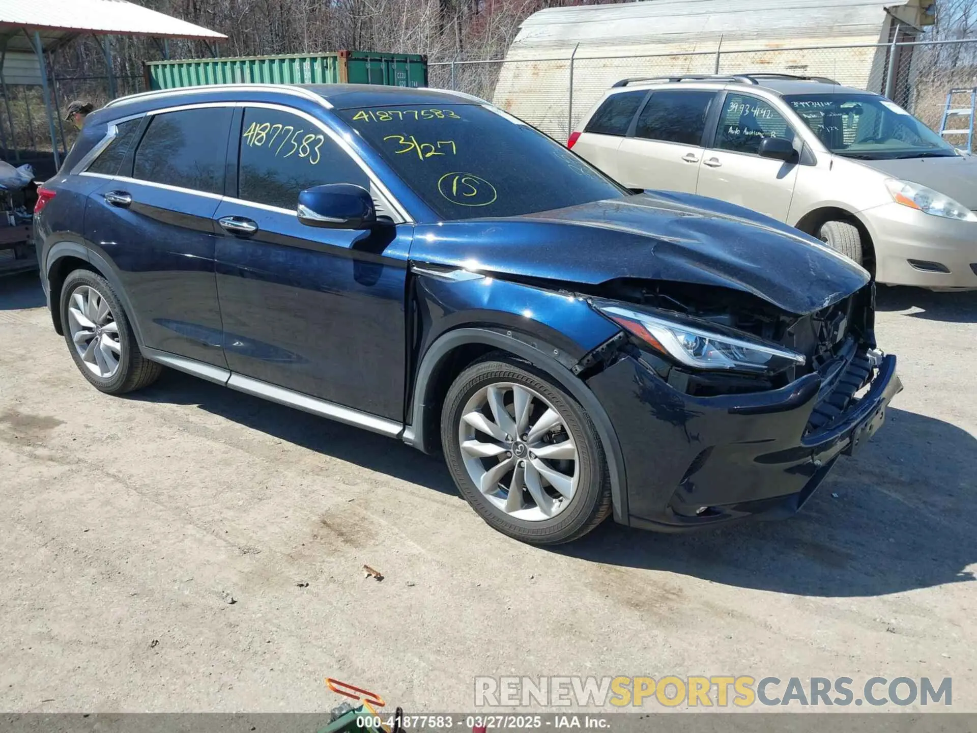 1 Photograph of a damaged car 3PCAJ5M35LF113628 INFINITI QX50 2020