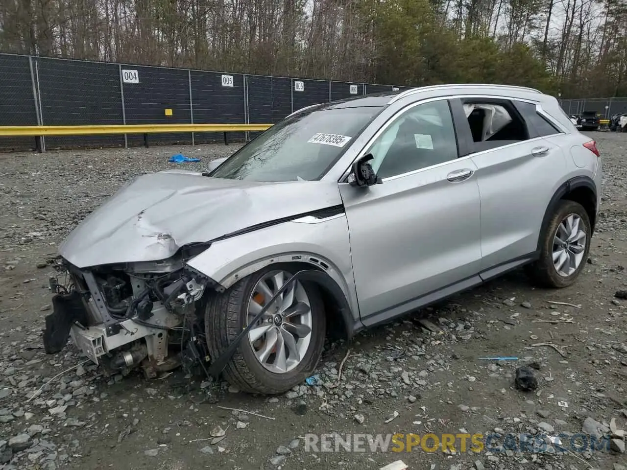 1 Photograph of a damaged car 3PCAJ5M36LF110379 INFINITI QX50 2020