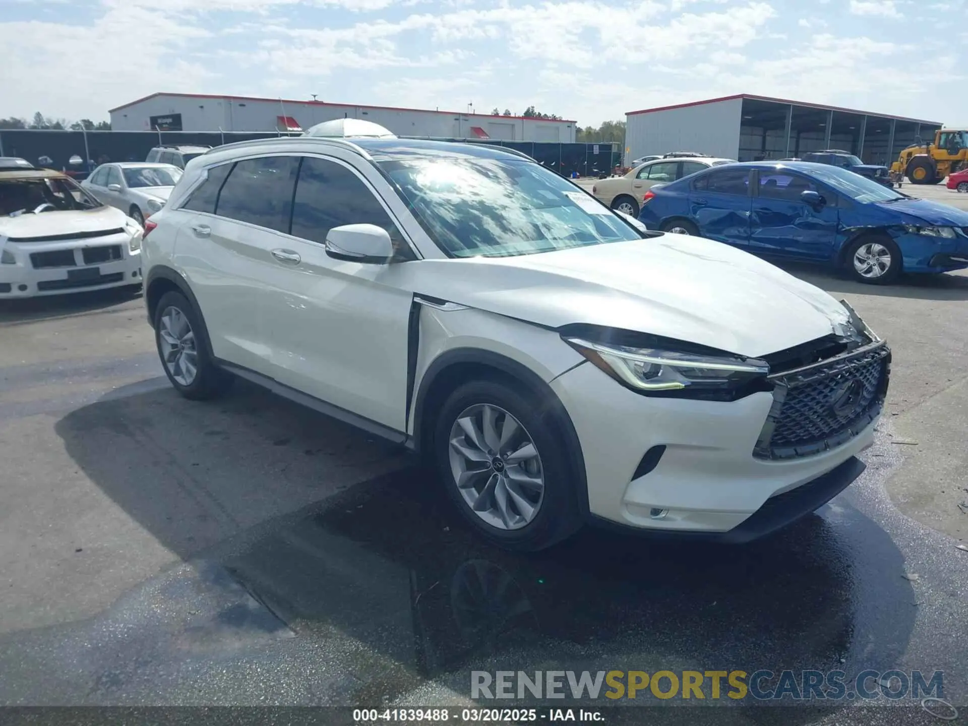 1 Photograph of a damaged car 3PCAJ5M36LF111211 INFINITI QX50 2020