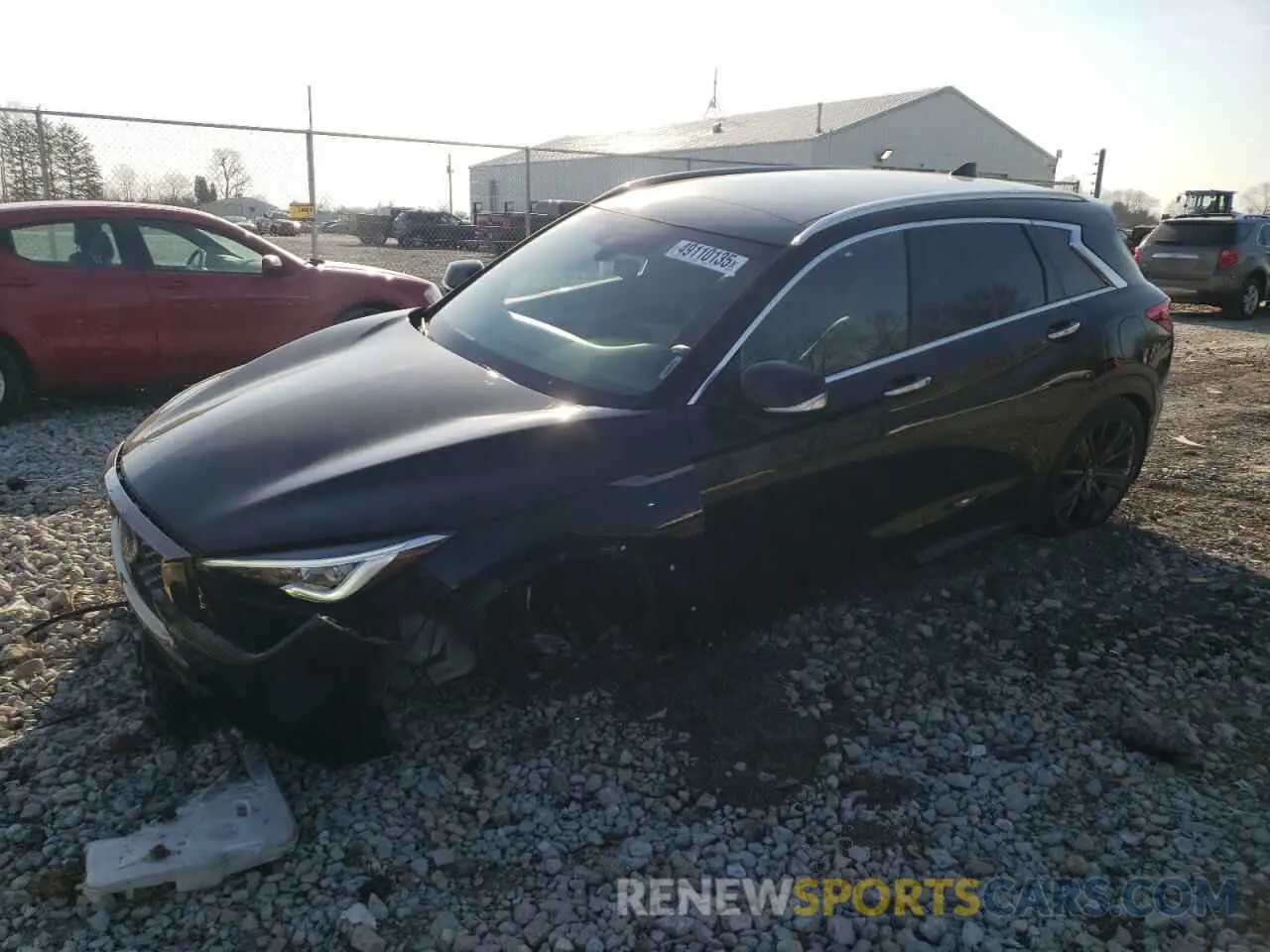 1 Photograph of a damaged car 3PCAJ5M36LF111922 INFINITI QX50 2020