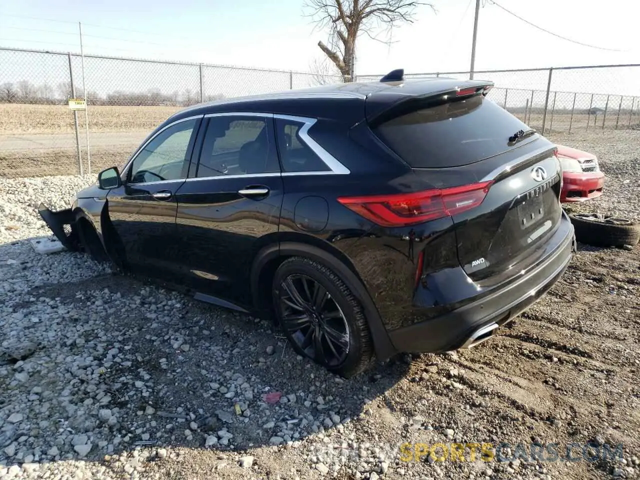 2 Photograph of a damaged car 3PCAJ5M36LF111922 INFINITI QX50 2020