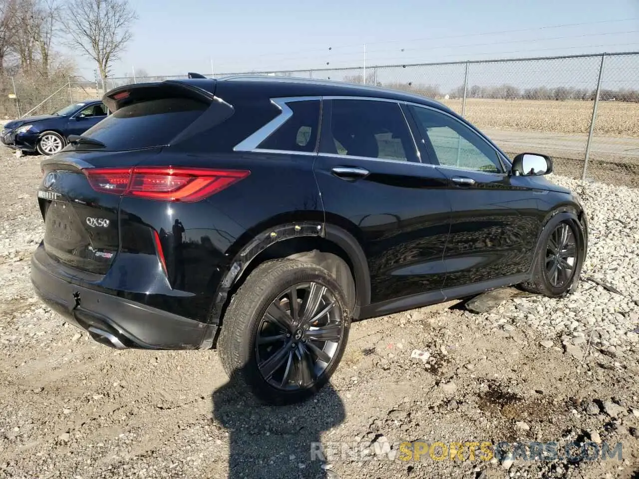 3 Photograph of a damaged car 3PCAJ5M36LF111922 INFINITI QX50 2020