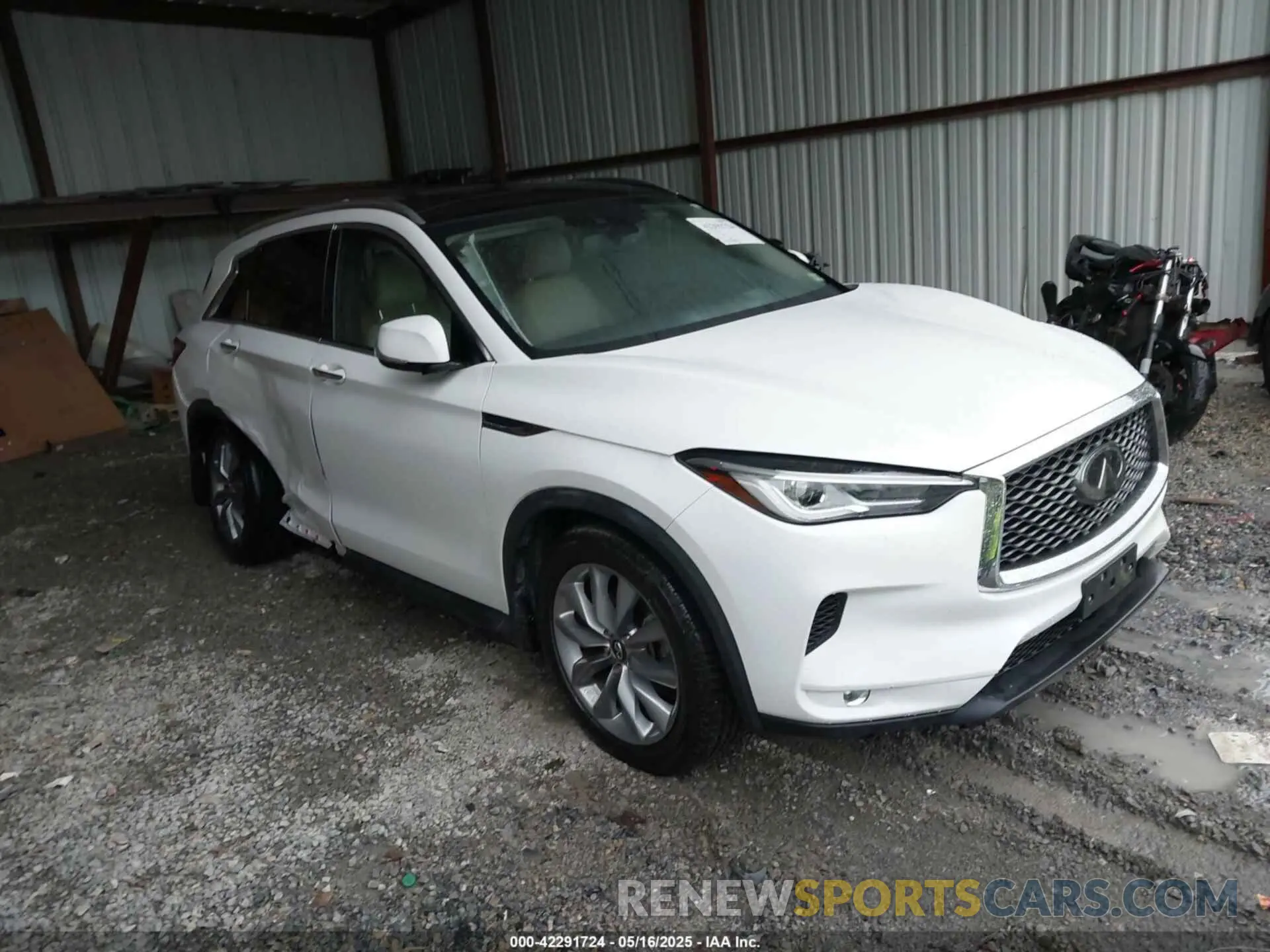 1 Photograph of a damaged car 3PCAJ5M36LF115985 INFINITI QX50 2020