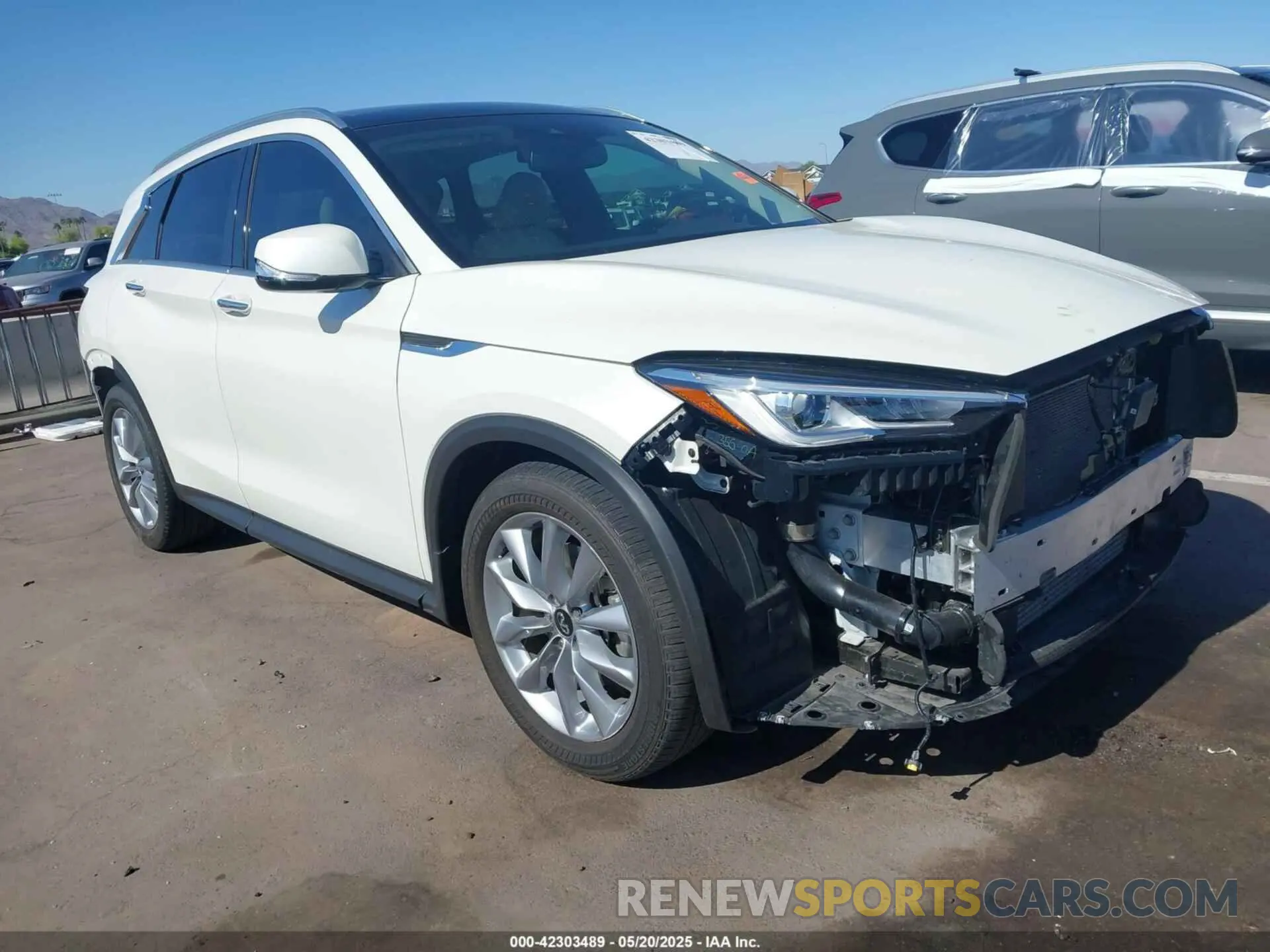 1 Photograph of a damaged car 3PCAJ5M38LF102168 INFINITI QX50 2020