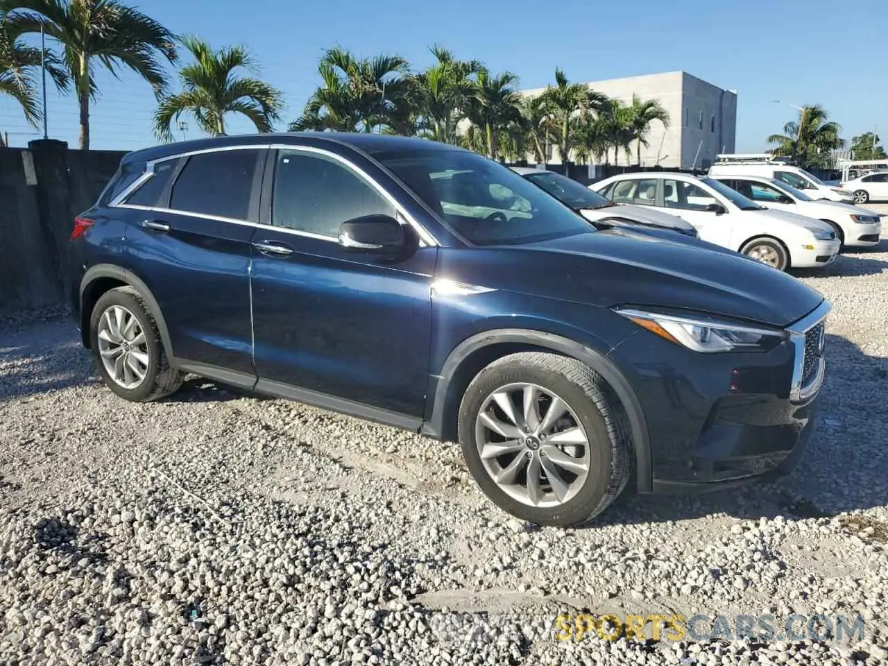 4 Photograph of a damaged car 3PCAJ5AA1MF101089 INFINITI QX50 2021