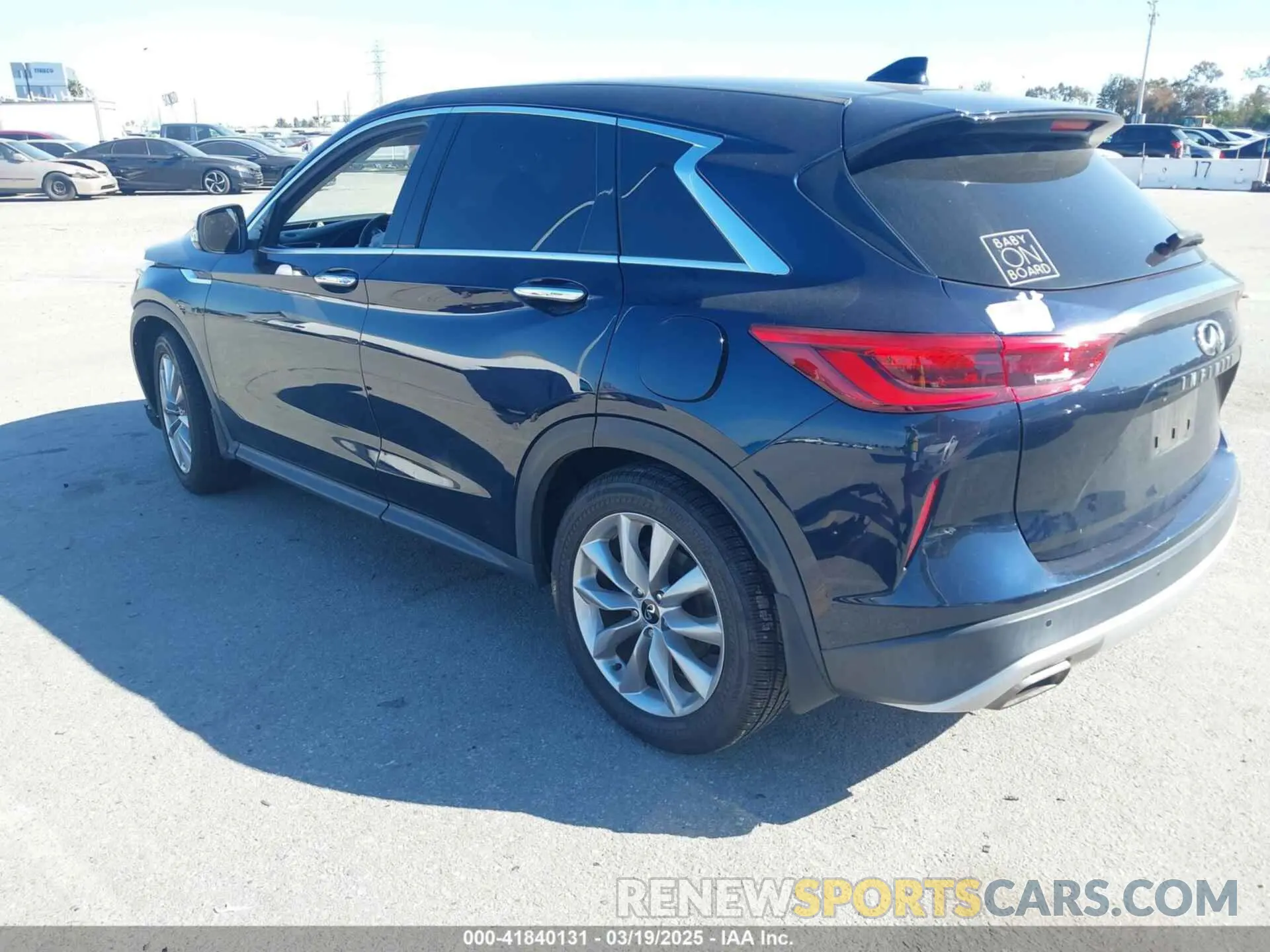 3 Photograph of a damaged car 3PCAJ5AA3MF104964 INFINITI QX50 2021