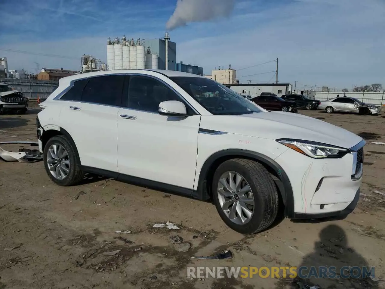 4 Photograph of a damaged car 3PCAJ5AAXMF118487 INFINITI QX50 2021