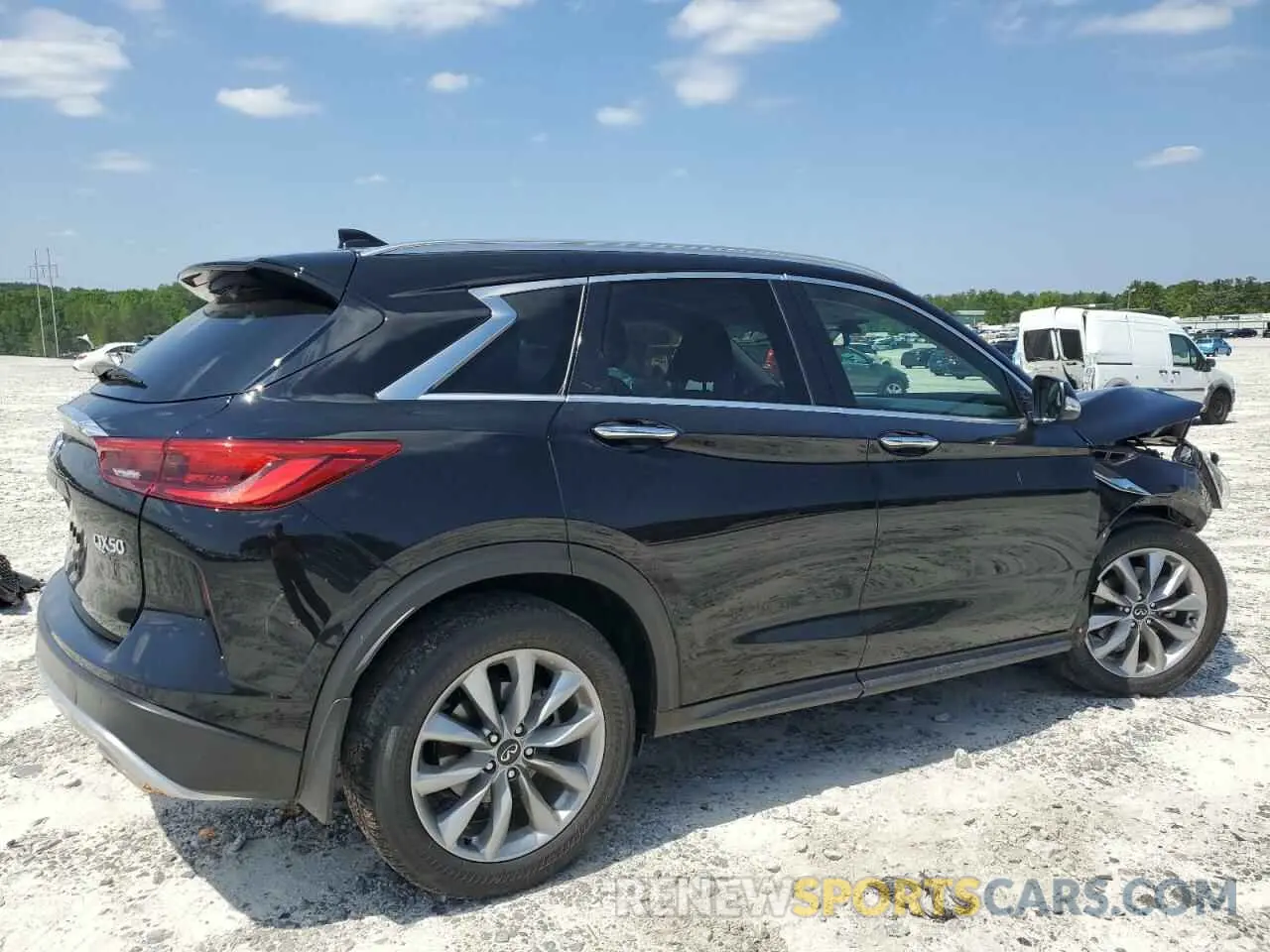 3 Photograph of a damaged car 3PCAJ5BA0MF119842 INFINITI QX50 2021