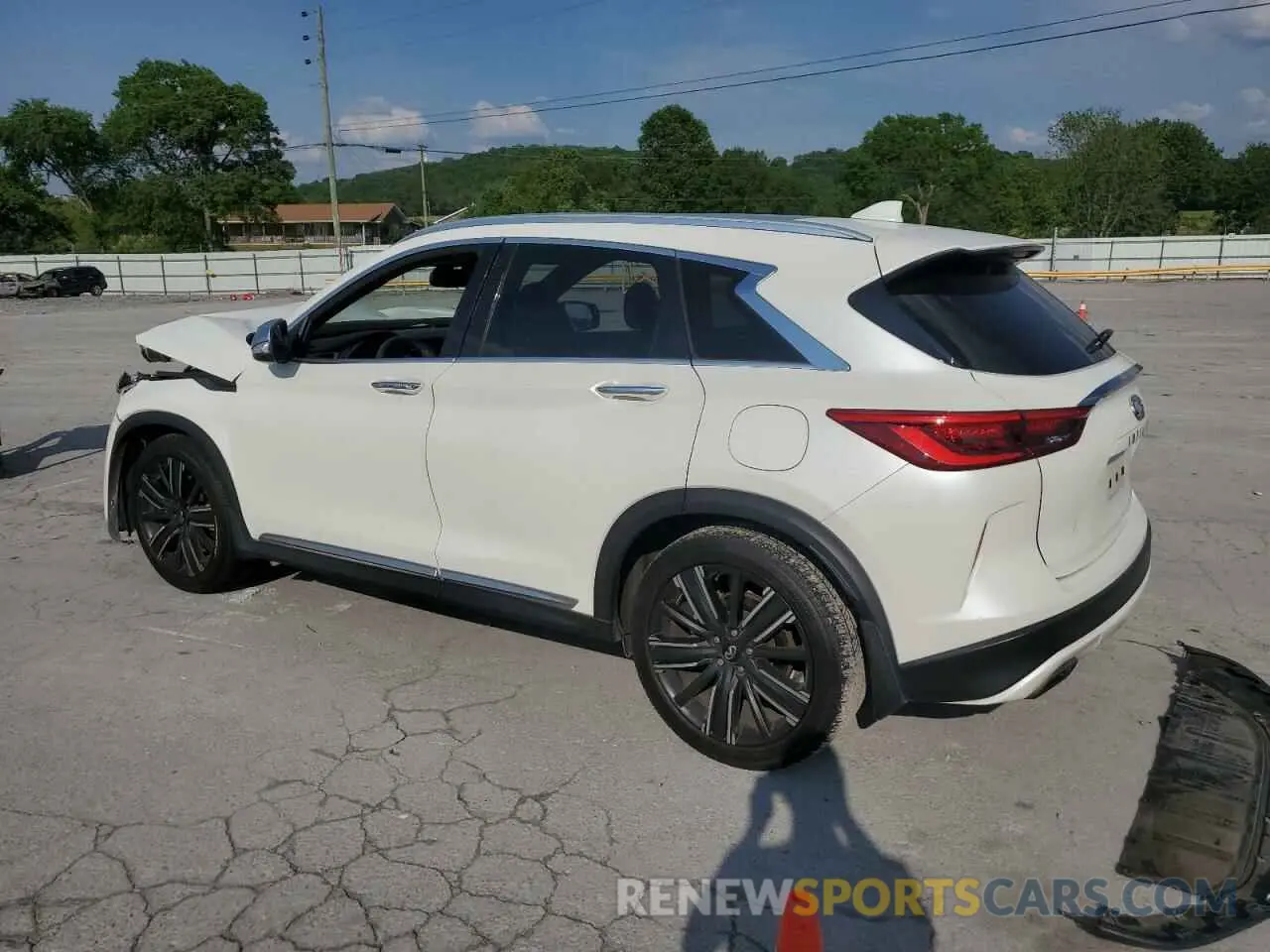 2 Photograph of a damaged car 3PCAJ5BA1MF103374 INFINITI QX50 2021