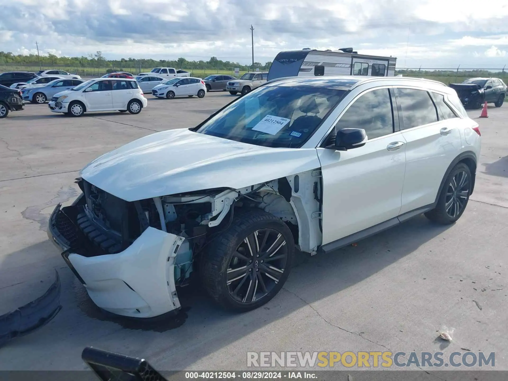 2 Photograph of a damaged car 3PCAJ5BA1MF110115 INFINITI QX50 2021