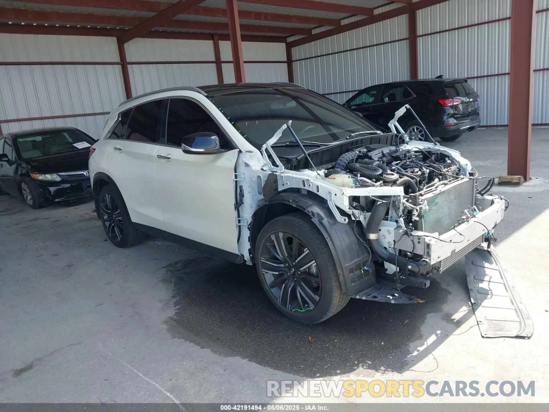 1 Photograph of a damaged car 3PCAJ5BA2MF112939 INFINITI QX50 2021