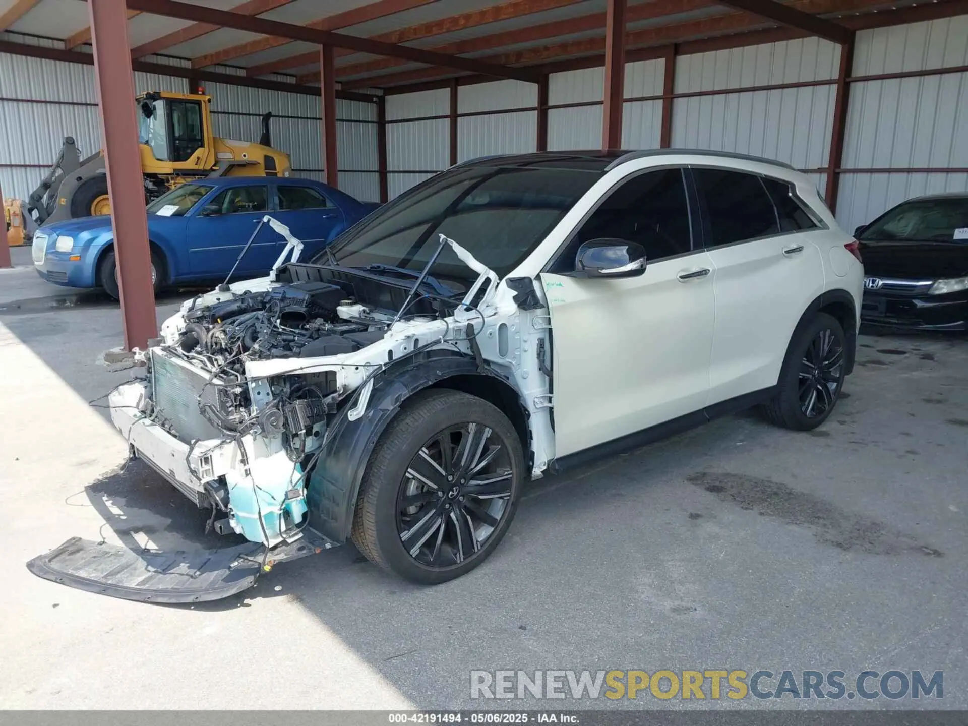 2 Photograph of a damaged car 3PCAJ5BA2MF112939 INFINITI QX50 2021