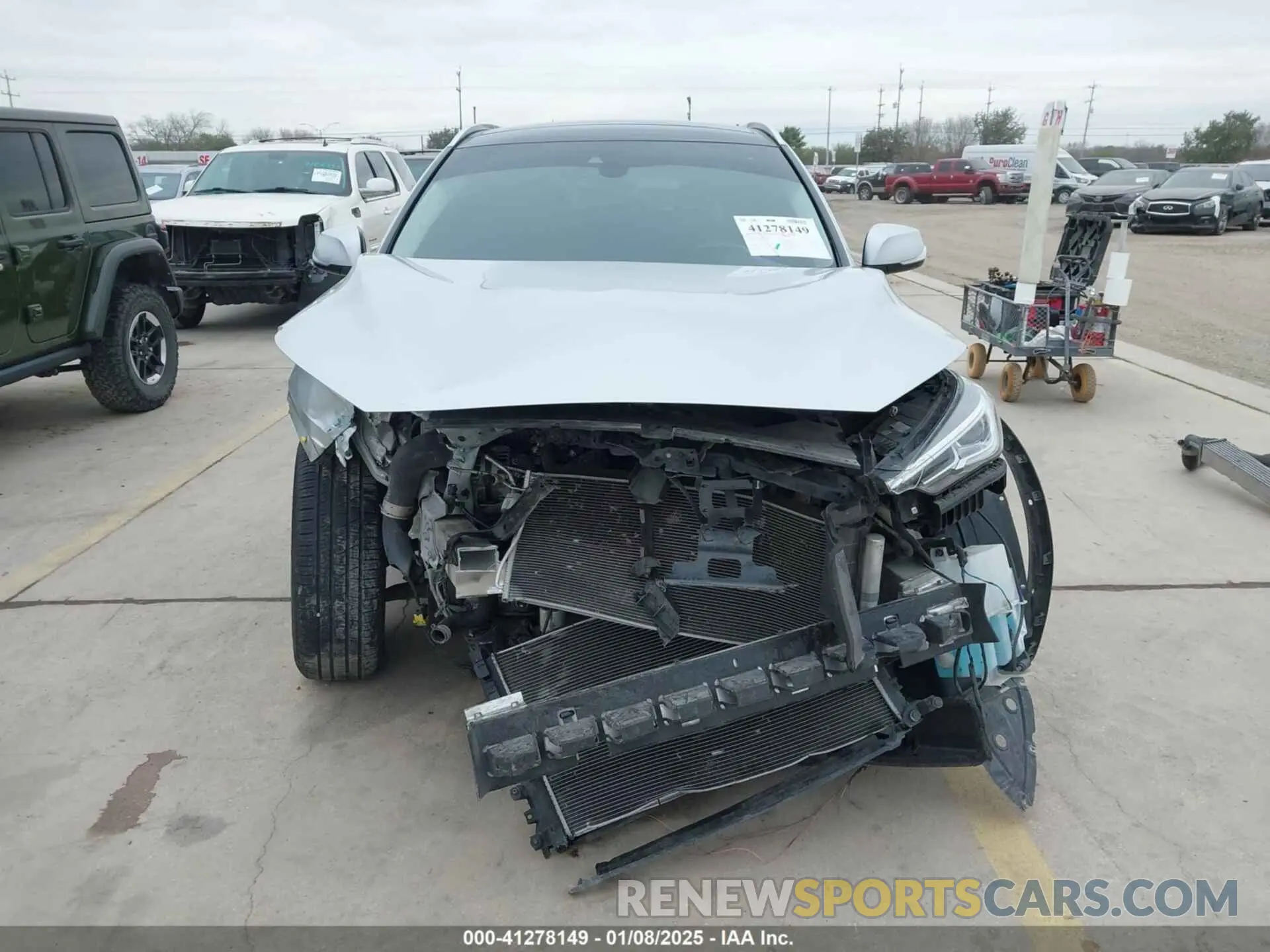 12 Photograph of a damaged car 3PCAJ5BA3MF120824 INFINITI QX50 2021