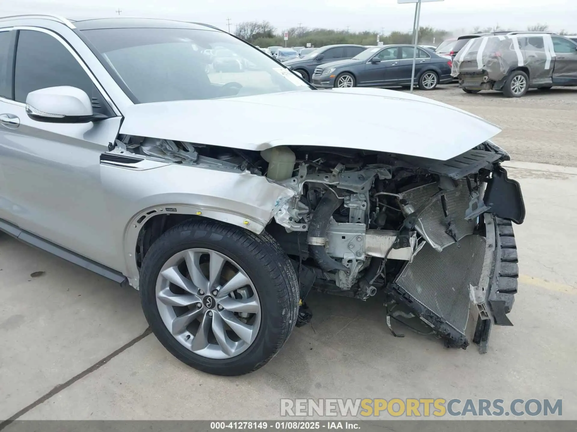 6 Photograph of a damaged car 3PCAJ5BA3MF120824 INFINITI QX50 2021