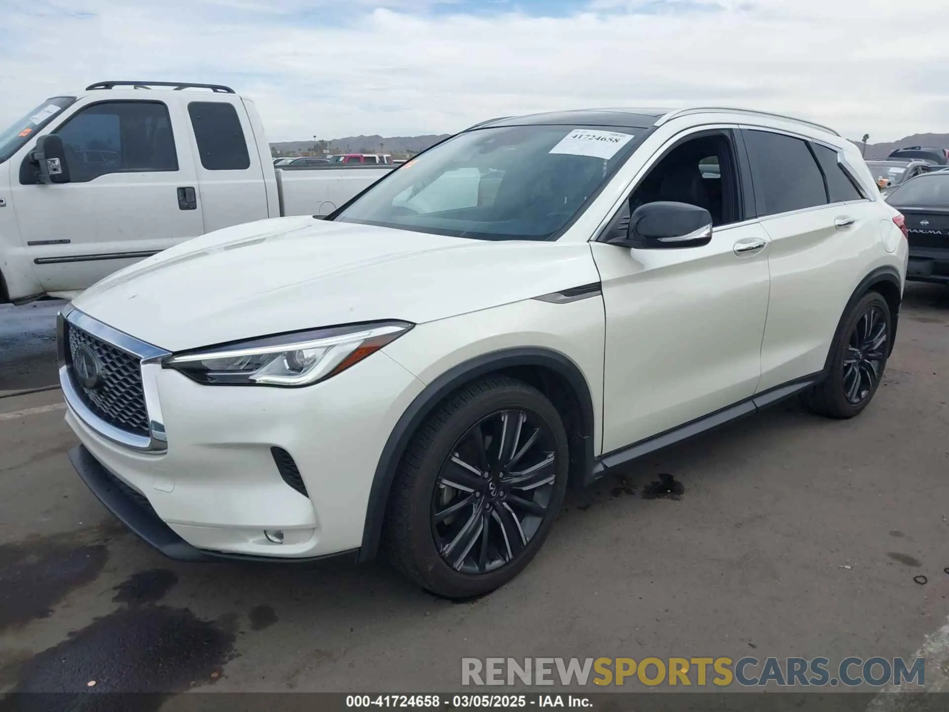 2 Photograph of a damaged car 3PCAJ5BA4MF100758 INFINITI QX50 2021