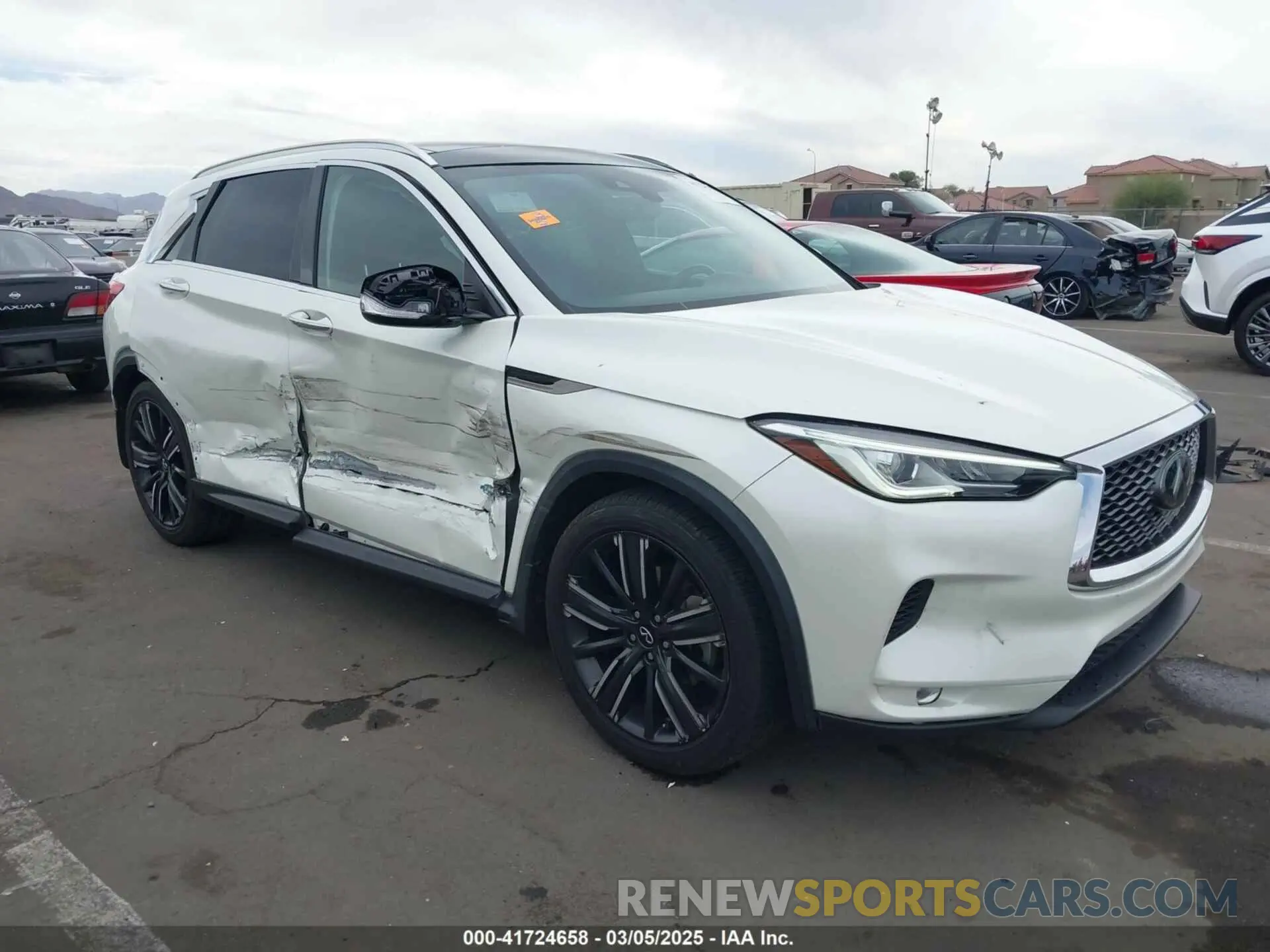 6 Photograph of a damaged car 3PCAJ5BA4MF100758 INFINITI QX50 2021