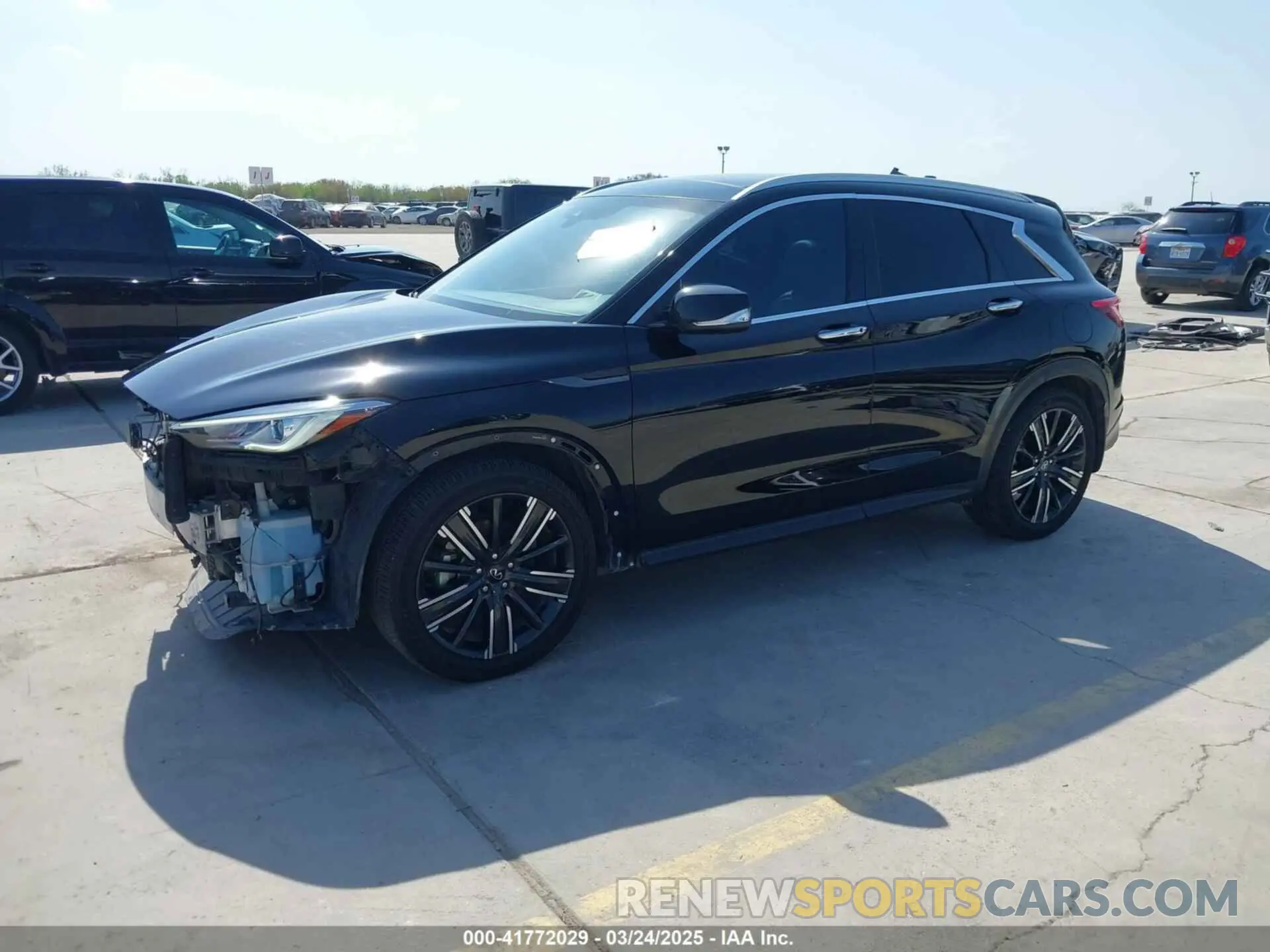 2 Photograph of a damaged car 3PCAJ5BA4MF105359 INFINITI QX50 2021