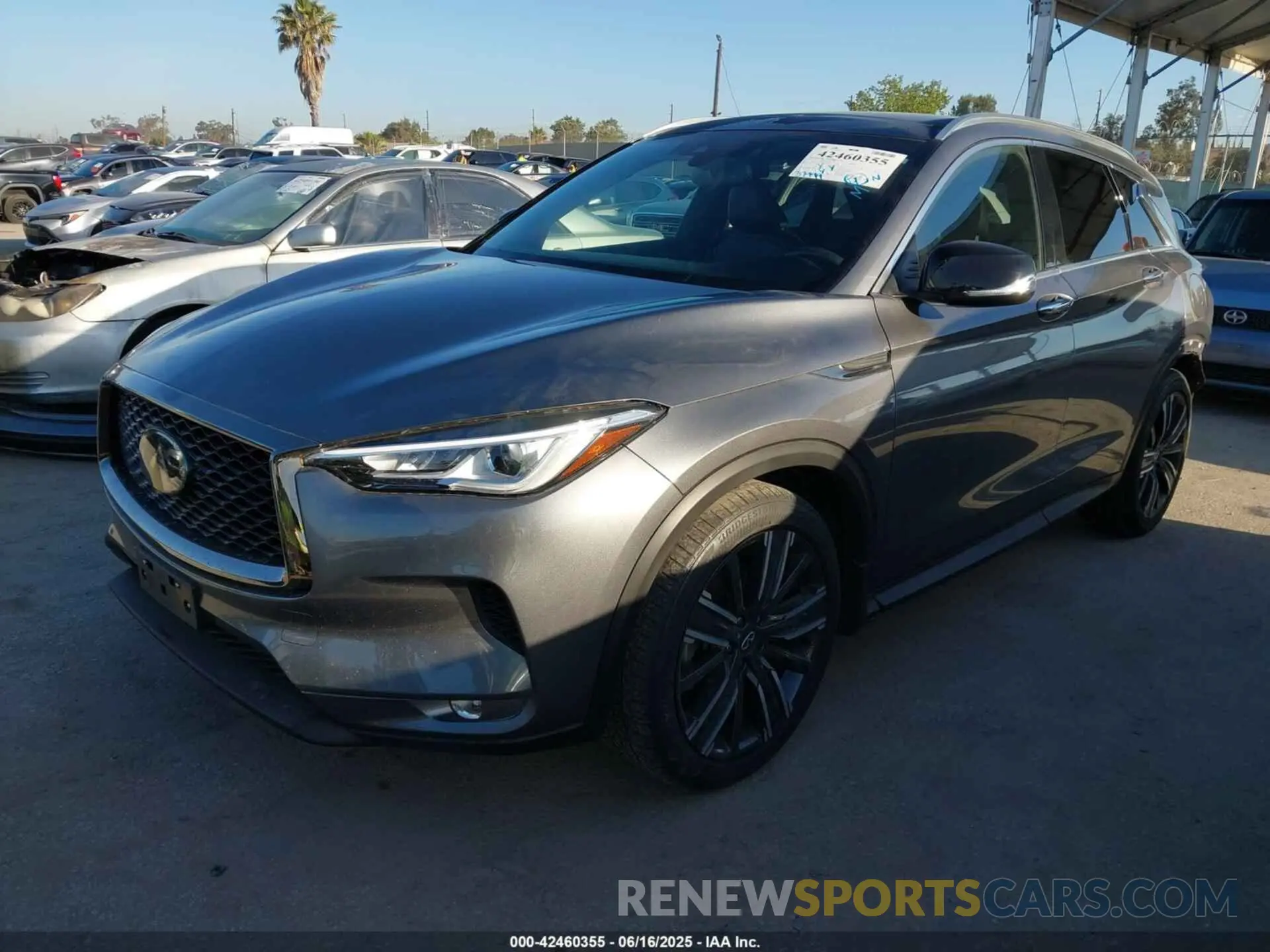 2 Photograph of a damaged car 3PCAJ5BA4MF113543 INFINITI QX50 2021