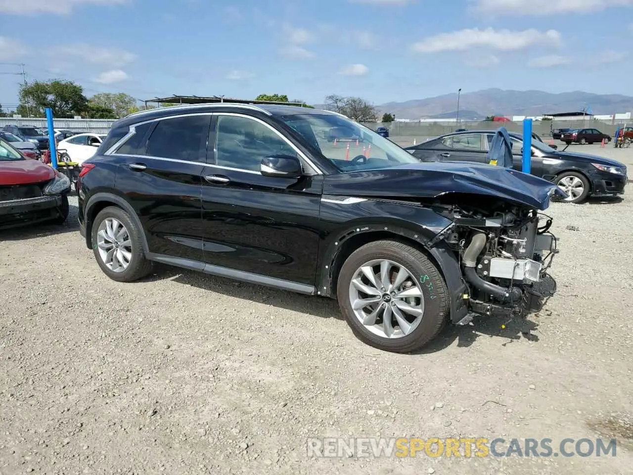 4 Photograph of a damaged car 3PCAJ5BA7MF101029 INFINITI QX50 2021