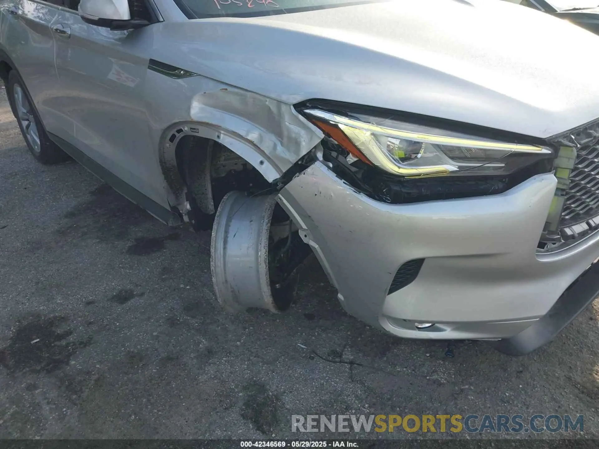 6 Photograph of a damaged car 3PCAJ5BA7MF105890 INFINITI QX50 2021