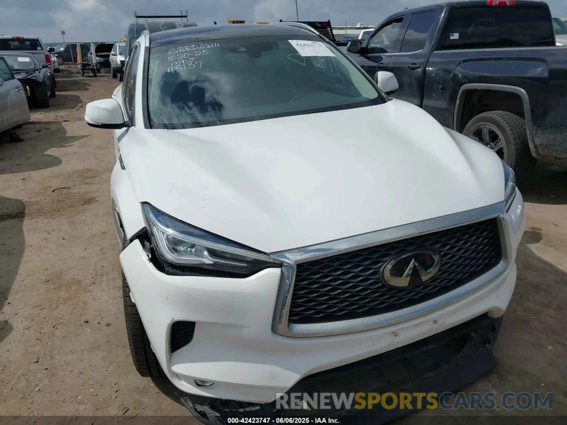 6 Photograph of a damaged car 3PCAJ5BA8MF105137 INFINITI QX50 2021