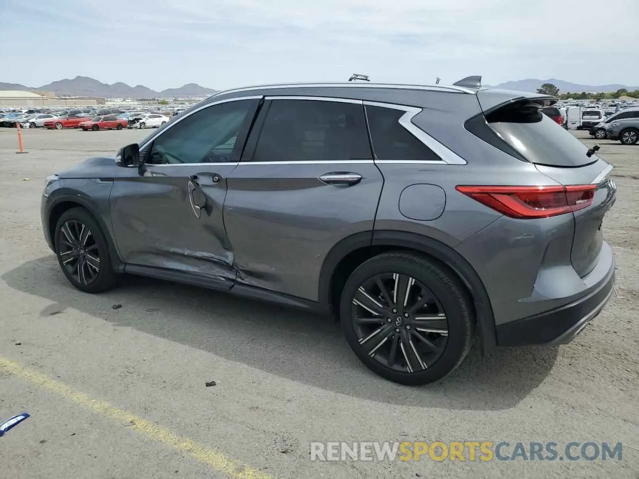 2 Photograph of a damaged car 3PCAJ5BA8MF111844 INFINITI QX50 2021