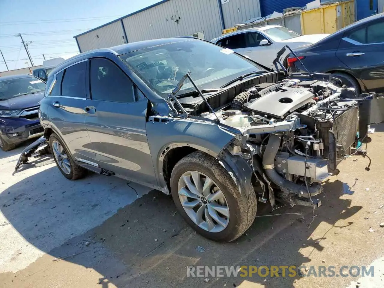 4 Photograph of a damaged car 3PCAJ5BA8MF115554 INFINITI QX50 2021