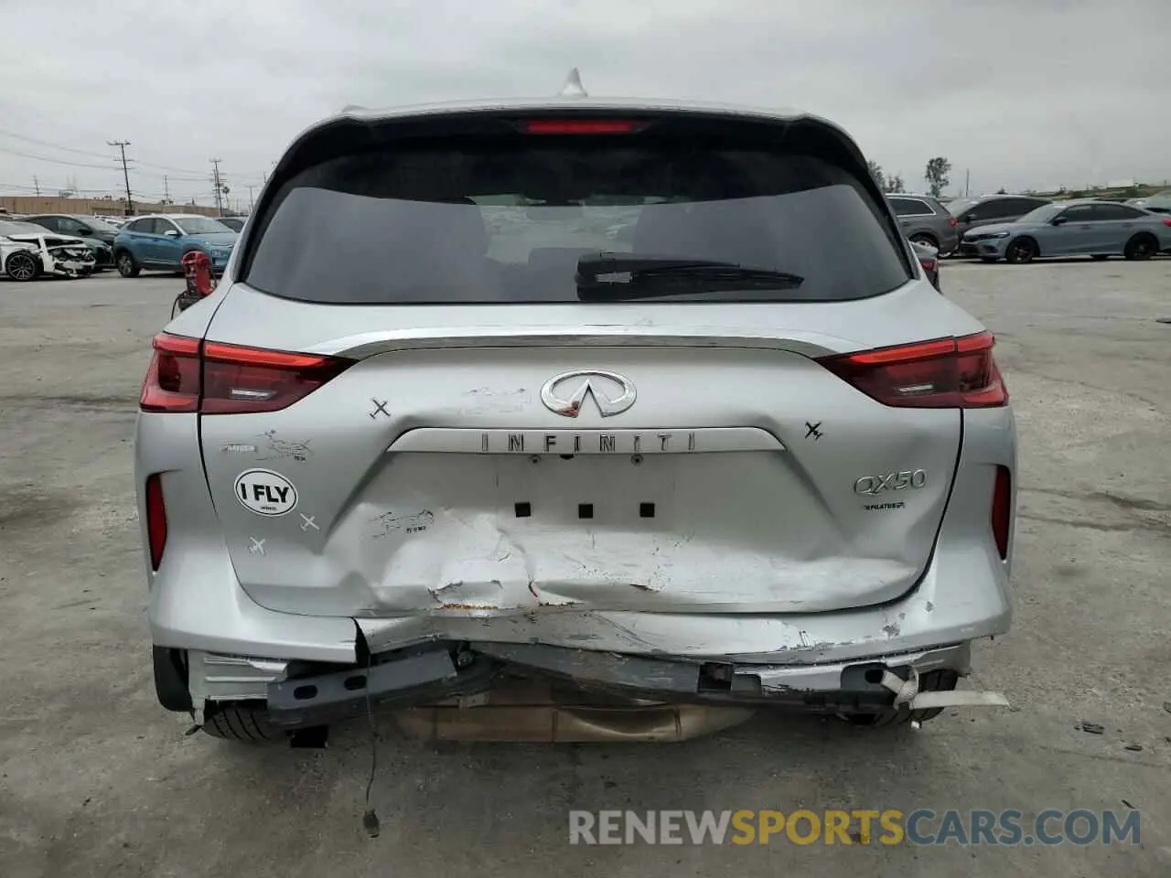 6 Photograph of a damaged car 3PCAJ5BA8MF117966 INFINITI QX50 2021