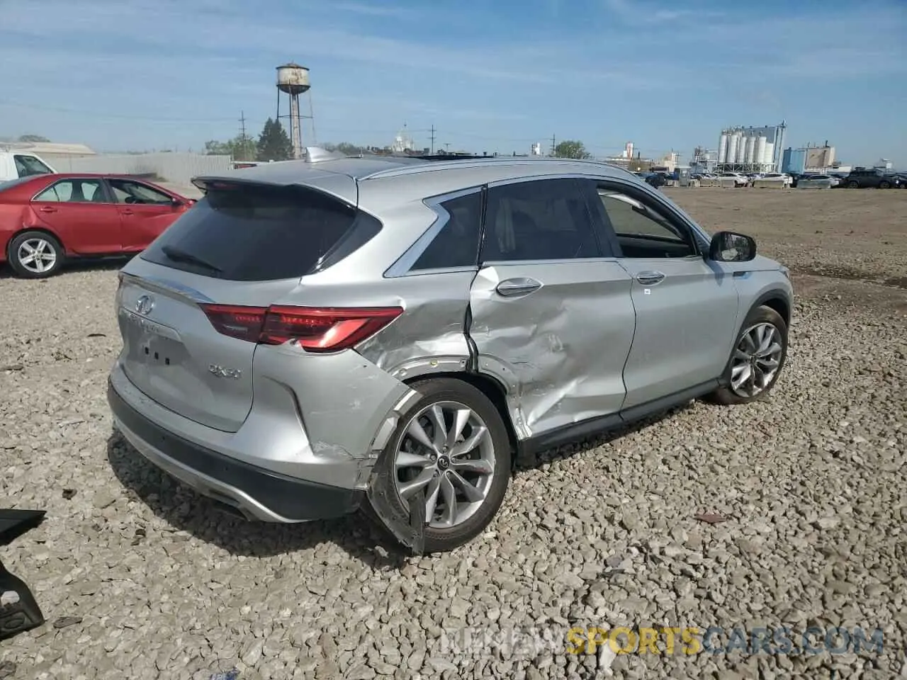 3 Photograph of a damaged car 3PCAJ5BA9MF106345 INFINITI QX50 2021
