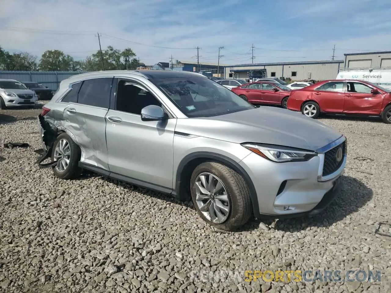 4 Photograph of a damaged car 3PCAJ5BA9MF106345 INFINITI QX50 2021