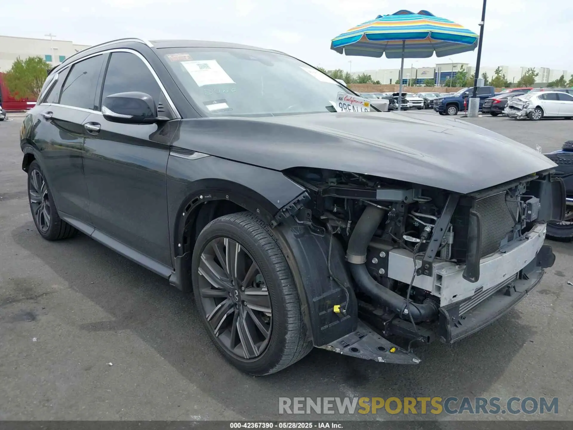 1 Photograph of a damaged car 3PCAJ5BA9MF112761 INFINITI QX50 2021