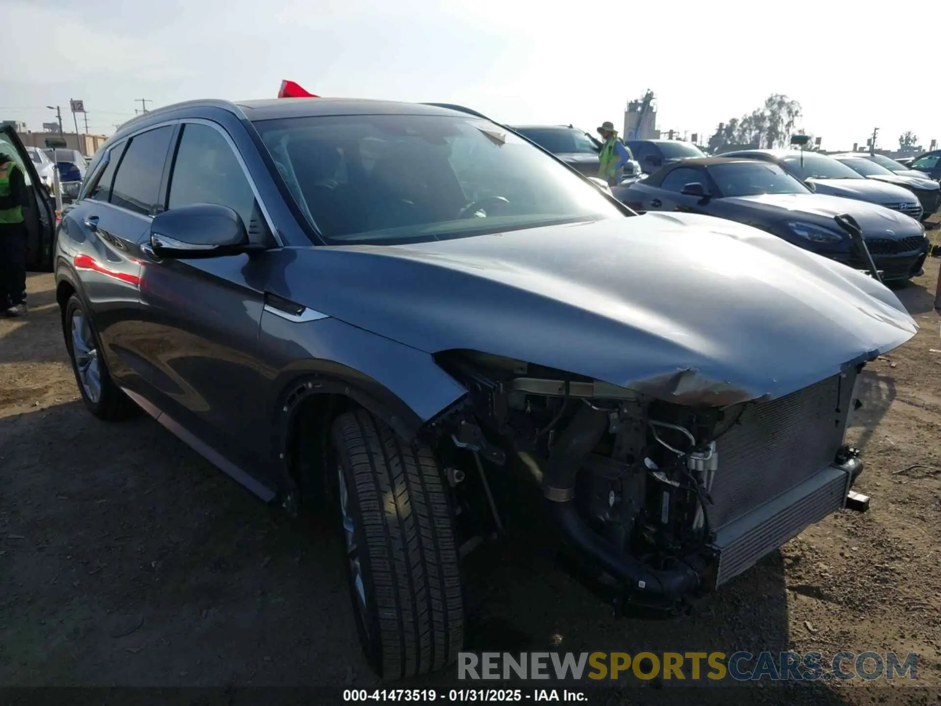 1 Photograph of a damaged car 3PCAJ5BAXMF118357 INFINITI QX50 2021