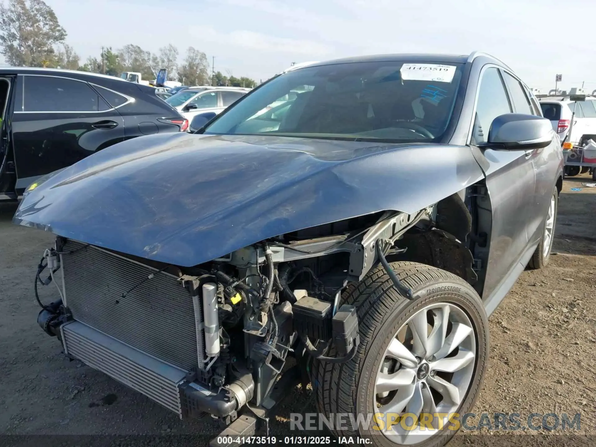 2 Photograph of a damaged car 3PCAJ5BAXMF118357 INFINITI QX50 2021