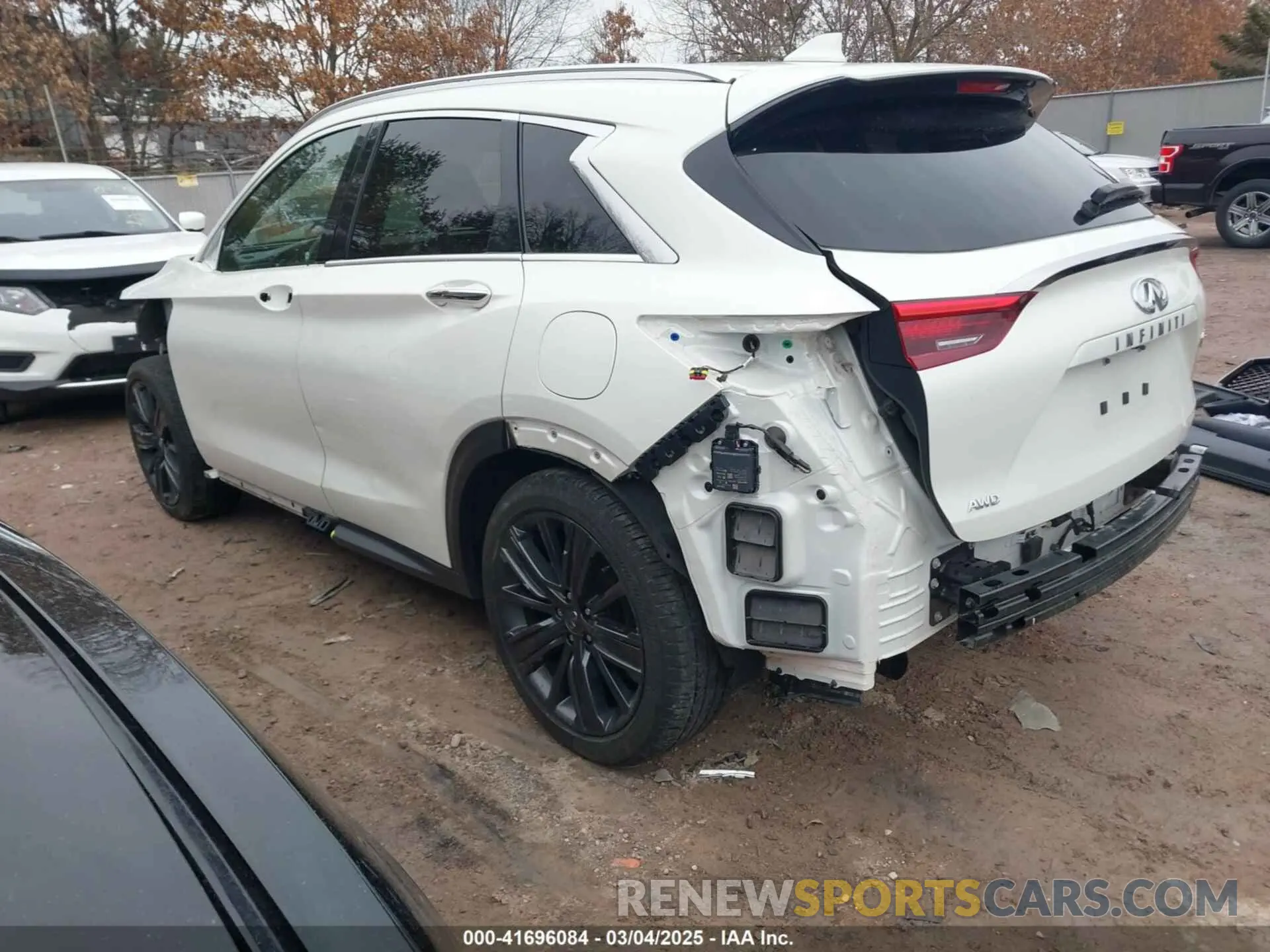 3 Photograph of a damaged car 3PCAJ5BB0MF105478 INFINITI QX50 2021