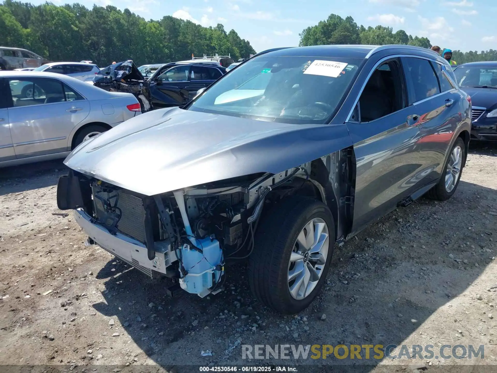 2 Photograph of a damaged car 3PCAJ5BB0MF109479 INFINITI QX50 2021