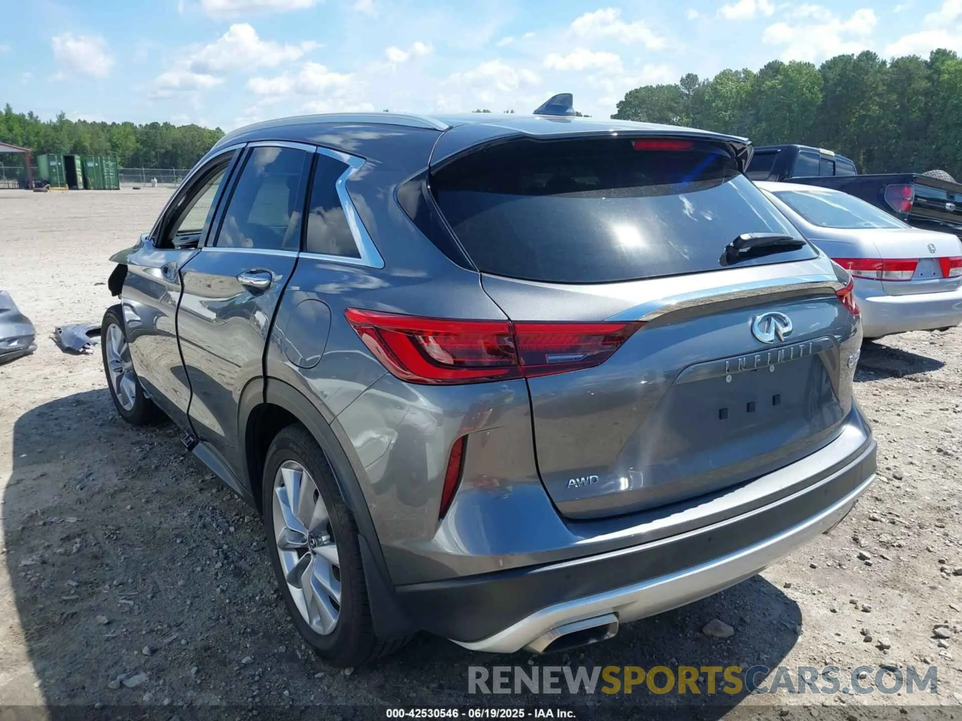 3 Photograph of a damaged car 3PCAJ5BB0MF109479 INFINITI QX50 2021