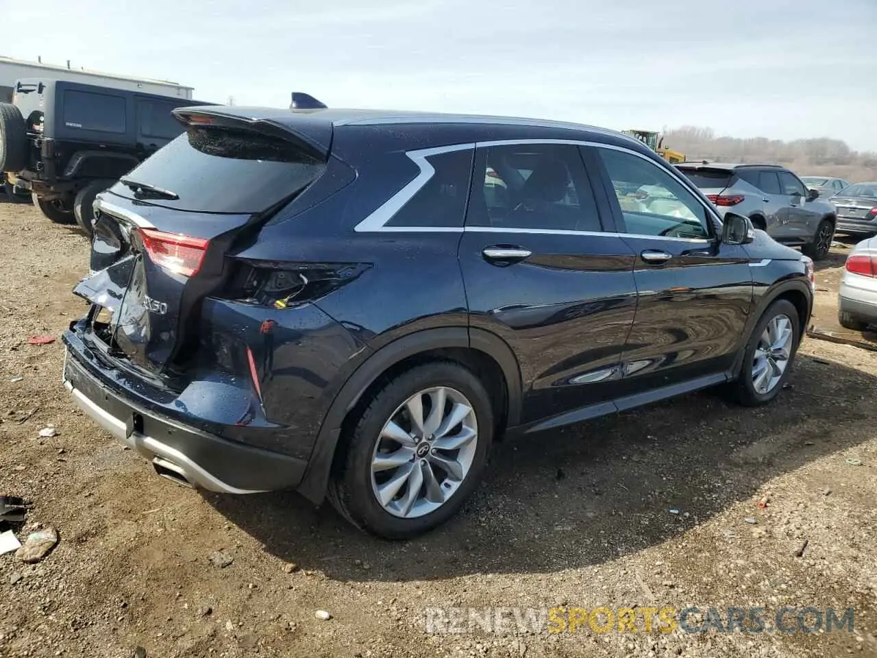 3 Photograph of a damaged car 3PCAJ5BB1MF107546 INFINITI QX50 2021