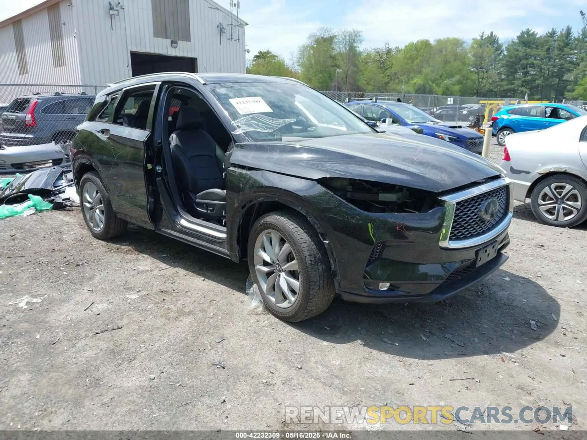 1 Photograph of a damaged car 3PCAJ5BB3MF109038 INFINITI QX50 2021