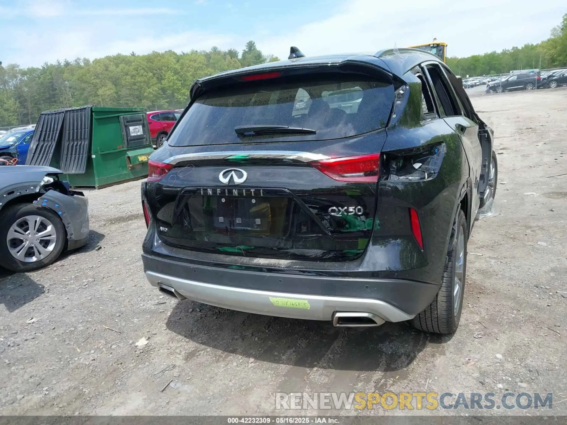 17 Photograph of a damaged car 3PCAJ5BB3MF109038 INFINITI QX50 2021